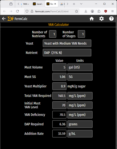 fermcalc yan calculator